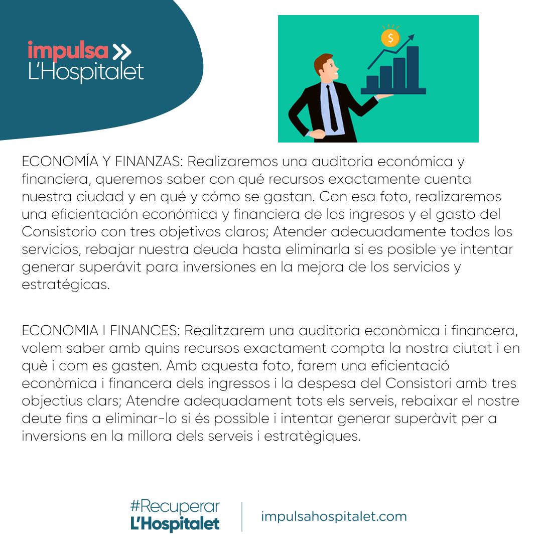 Economia i Finances, Realitzarem una auditoria per eficientar els ingresos i la despesa.